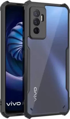 Infigo Back Cover for Vivo Y75 4G(Black, Transparent, Shock Proof, Pack of: 1)
