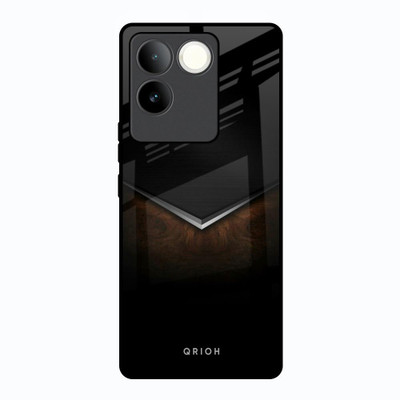 QRIOH Glass Back Cover for Vivo T2 Pro 5G(Multicolor, Grip Case, Pack of: 1)