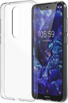 eBoggy Back Cover for Nokia 5.1 Plus(Transparent, Grip Case, Silicon, Pack of: 1)