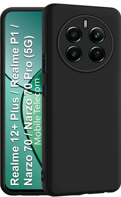 Outlier Back Cover for Realme P1(Black, Silicon, Pack of: 1)
