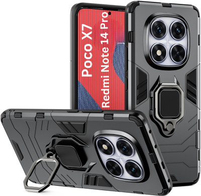 KWINE CASE Back Cover for Redmi Note 14 Pro 5G, Poco X7 5G(Black, Dual Protection, Pack of: 1)