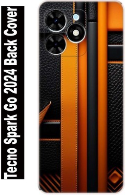 Caseroy Back Cover for Tecno Spark Go 2024(Black, Orange, Grip Case, Silicon, Pack of: 1)