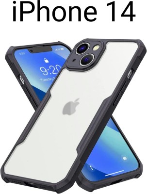 kartflesh Back Cover for iPhone 14/13, Protective Design, Luxurious Look(Black, Transparent, Grip Case, Pack of: 1)