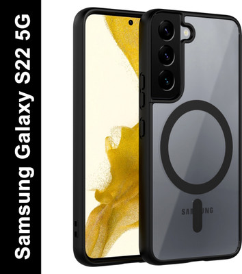 Chic Vibe Back Cover for Samsung Galaxy S22 5G(Black, Transparent, Dual Protection, Pack of: 1)