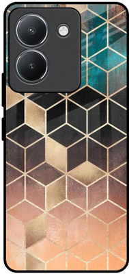 QRIOH Glass Back Cover for Vivo Y36(Multicolor, Grip Case, Pack of: 1)