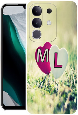 JUGGA Back Cover for vivo Y31 Pro 5G, V2534, M LOVES L NAME,M NAME, L LETTER, ALPHABET,M LOVE L NAME(Green, Flexible, Silicon, Pack of: 1)