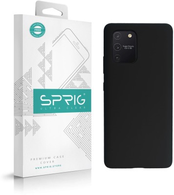 Sprig Liquid Silicone Back Cover for SAMSUNG Galaxy S10 Lite, Samsung S10 Lite, Galaxy S10 Lite(Black, Shock Proof, Silicon, Pack of: 1)