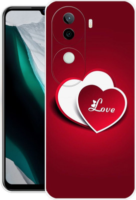 Rockyard Back Cover for vivo V40e 5G. V2403, LOVE, HEART, COUPLE, BOY, GIRL(Red, Flexible, Silicon, Pack of: 1)