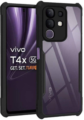 Micvir Back Cover for Vivo Y31 Pro 5G(Transparent, Black, Shock Proof, Pack of: 1)