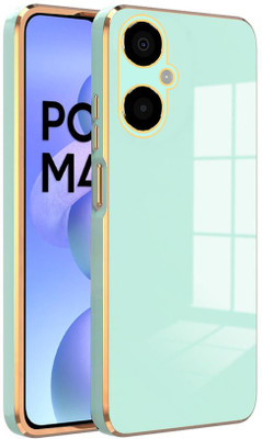 SMARTPOCKET Back Cover for POCO M4 5G(Green, Gold, Pack of: 1)