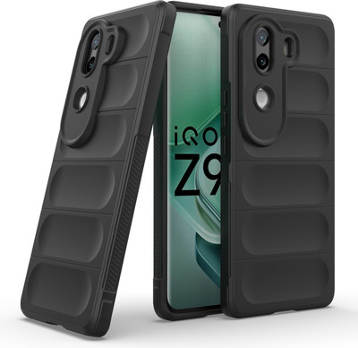 GLOBAL NOMAD Back Cover for iQOO Z9s 5G(Black, 3D Case, Silicon, Pack of: 1)
