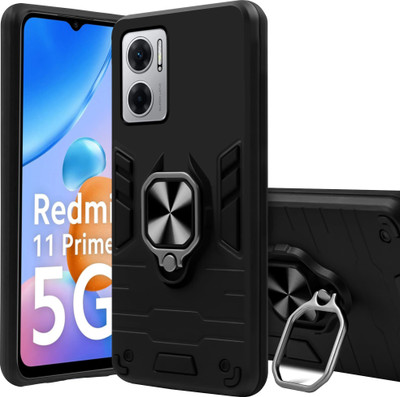 BOZTI Back Cover for Redmi 11 Prime 5G(Black, Rugged Armor, Pack of: 1)