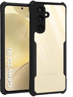 ChutPutMart Back Cover for Ultra-Hybrid Crystal Clear Samsung Galaxy S24 5G(Black, Transparent, Dual Protection, Pack of: 1)