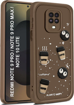 Vshop Back Cover for Redmi Note 10 Lite, Redmi Note 9 Pro / Pro Max, Poco M2 Pro(Brown, 3D Case, Silicon, Pack of: 1)