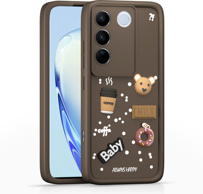 Pikkme Back Cover for Vivo V27 5G / V27 Pro 5G(Brown, Hard Case, Silicon)