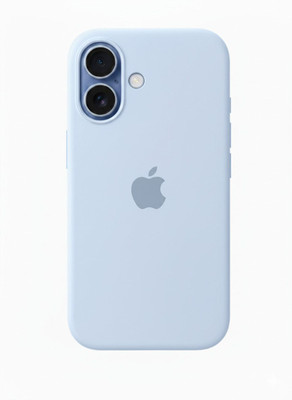 Caseex Back Cover for Apple iPhone 16, Caseex for Apple iPhone 16 Silicone Back Cover(Blue, Camera Bump Protector, Silicon, Pack of: 1)