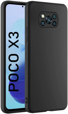 SRT Back Cover for Poco X3(Black, Pack of: 1)