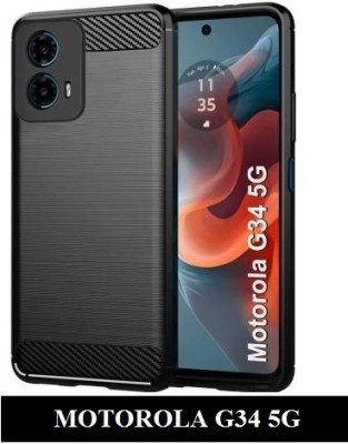 Hyper Back Cover for Moto G34 5G, Motorola G34 5G, (HYBRID)(Black, Flexible, Pack of: 1)