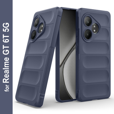 Zapcase Back Cover for Realme GT 6T 5G(Blue, 3D Case, Silicon, Pack of: 1)