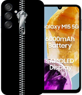 Kalua Mall Back Cover for Samsung M15 5G(Black, Silver, Silicon, Pack of: 1)