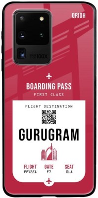 QRIOH Gurugram City Glass Back Cover for Samsung Galaxy S20 Ultra(Red, Grip Case, Pack of: 1)