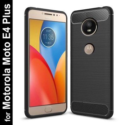 Zapcase Back Cover for Motorola Moto E4 Plus(Black, Grip Case, Silicon, Pack of: 1)