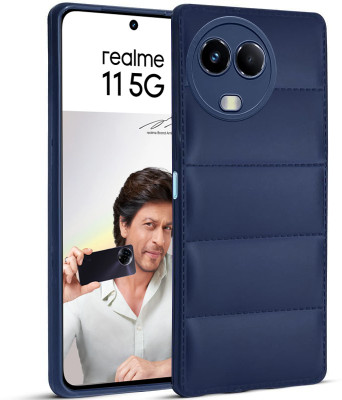 Meephone Back Cover for Realme 11 5G(Black, Puffer, Silicon, Pack of: 1)