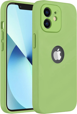 MobiLooks Back Cover for Apple iPhone 11, Liquid Silicone Full Body Protection inner Microfiber Cloth(Green, Camera Bump Protector, Silicon, Pack of: 1)