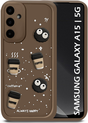 MobiLooks Back Cover for Samsung Galaxy A15 5G(Brown, Camera Bump Protector, Silicon, Pack of: 1)