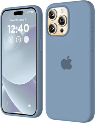 FABULANE Back Cover for iPhone 14 Pro Max(Blue, Shock Proof, Silicon, Pack of: 1)