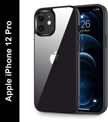 LAMIYANA Back Cover for Apple iPhone 12, Apple iPhone 12 Pro(Black, Shock Proof, Pack of: 1)