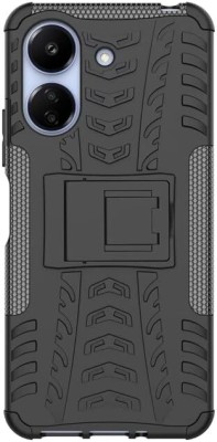 COVERLINE Back Cover for Redmi 13C 4G Shock Proof Dazzle Case Cover with Back Stand(Black, Shock Proof, Pack of: 1)