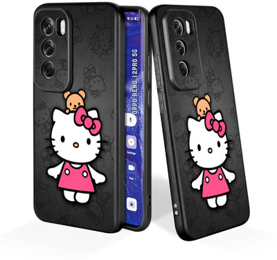 printwhiz Back Cover for Oppo Reno12 Pro 5G(Black)