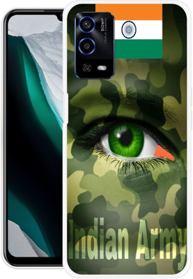 DUGGA Back Cover for OPPO A55, CPH2325, INDIAN, ARMY, SOLDIER, MILITRY, FOJI(Khaki, Flexible, Silicon, Pack of: 1)