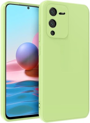 Wellchoice Back Cover for VIVO V25 PRO 5G ( Liquid Silicone )(Green, Grip Case, Silicon, Pack of: 1)