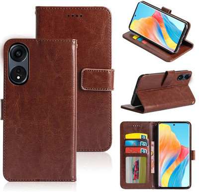 BOZTI Back Cover for Oppo A1 Pro, Oppo Reno 8T 5G(Brown, Cases with Holder, Pack of: 1)