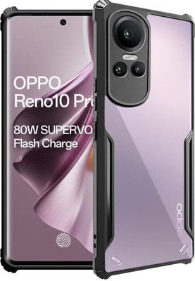 Flipkart SmartBuy Back Cover for OPPO Reno10 Pro 5G(Black, Shock Proof, Silicon, Pack of: 1)