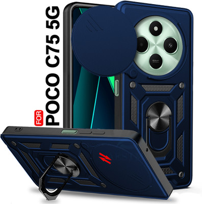 AESTMO Back Cover for Poco C75 5G, Redmi A4 5G, Redmi 14C 5G(Blue, Slider, Pack of: 1)