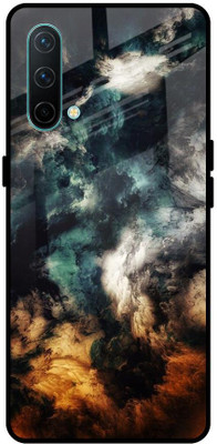 QRIOH Glass Back Cover for OnePlus Nord CE 5G(Multicolor, Grip Case, Pack of: 1)