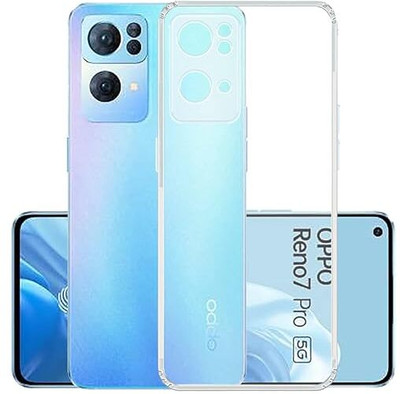 Caseworm Back Cover for Oppo Reno 7 Pro Transparent Silicon Case(Transparent, Grip Case, Pack of: 1)