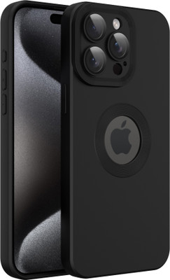KartV Back Cover for Apple Iphone 15 Pro Max(Black, Camera Bump Protector, Silicon, Pack of: 1)