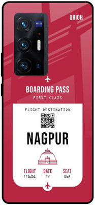 QRIOH Nagpur City Glass Back Cover for Vivo X70 Pro+(Red, Grip Case, Pack of: 1)