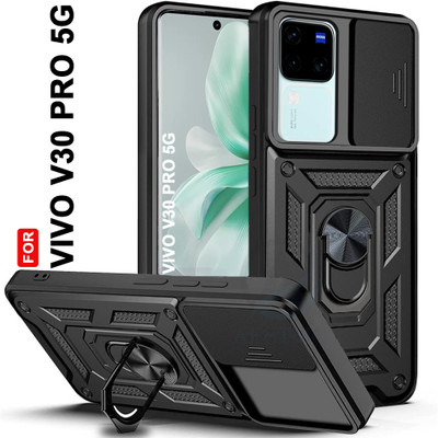 AESTMO Back Cover for Vivo V30 Pro 5G(Black, Slider, Pack of: 1)