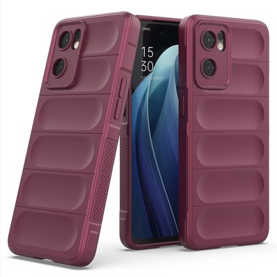 OneLike Bumper Case for Oppo Reno7 5G(Maroon, Shock Proof, Silicon, Pack of: 1)