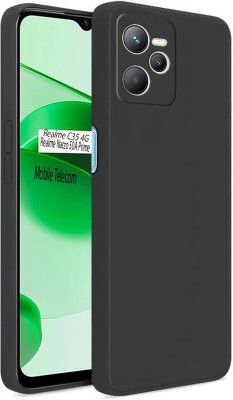 S-Hardline Back Cover for Realme C35, Premium Silicon Candy Case(Black, Silicon, Pack of: 1)