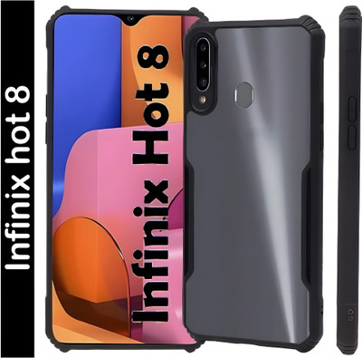 ADI Creations Back Cover for Infinix Hot 8(Black, Camera Bump Protector, Pack of: 1)