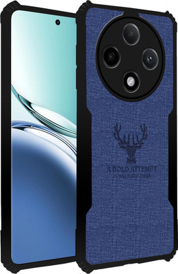 Qyist Back Cover for Oppo F27 Pro Plus 5G |Vegan PU Leather |Deer Case| Camera Lens Protection(Blue, Shock Proof, Pack of: 1)