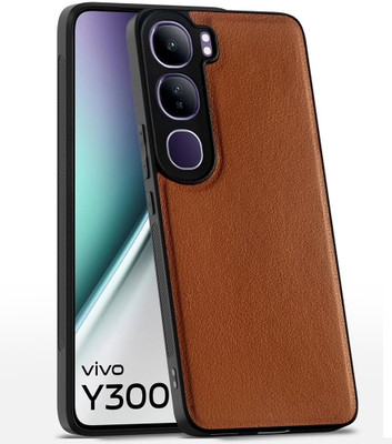Rwm Back Cover for Vivo Y300 5G / Vivo V40 Lite 5G Flexible Pu Leather | Full Camera Protection(Brown, Shock Proof, Pack of: 1)