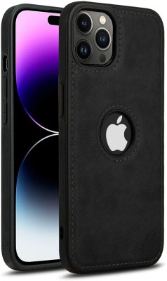 KING COVERS Back Cover for Flexible Pu Leather Super Soft-Touch | Bumper Case for Apple iPhone 14 Pro Max(Black, Camera Bump Protector, Pack of: 1)