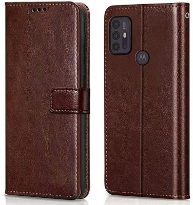 Takshiv Deal Flip Cover for Motorola Moto G10 Power(Brown, Dual Protection, Pack of: 1)